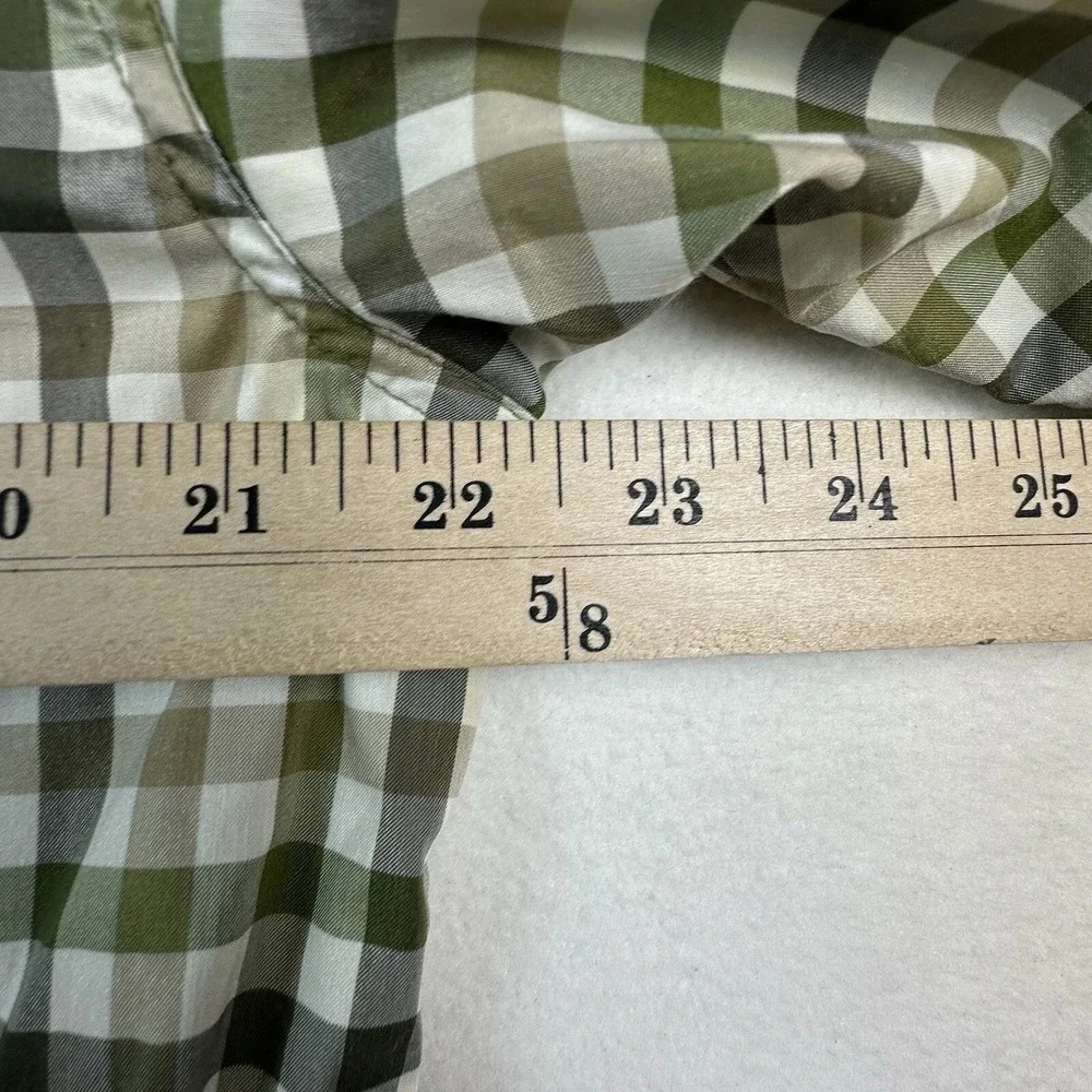 Outdoor Research Shirt‎ Mens Large Green Plaid DISCOVERY Short Sleeve Wool Blend